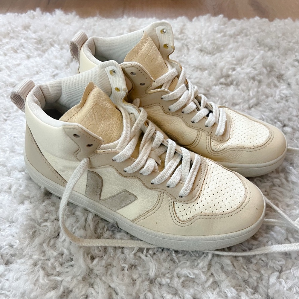Veja V-15 Leather Pierre High-Top Sneakers 7